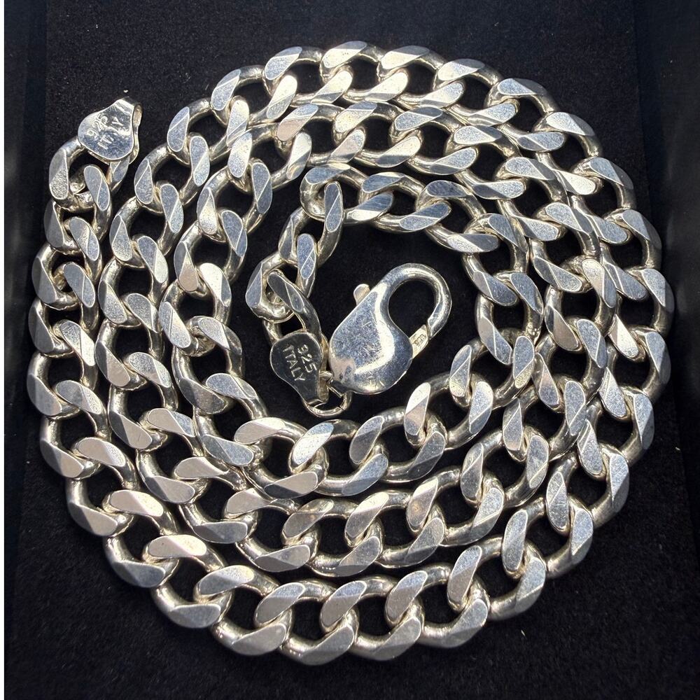 Vintage Solid 925 Sterling Silver Miami Cuban 20" Long 8mm Wide 55 GRAMS